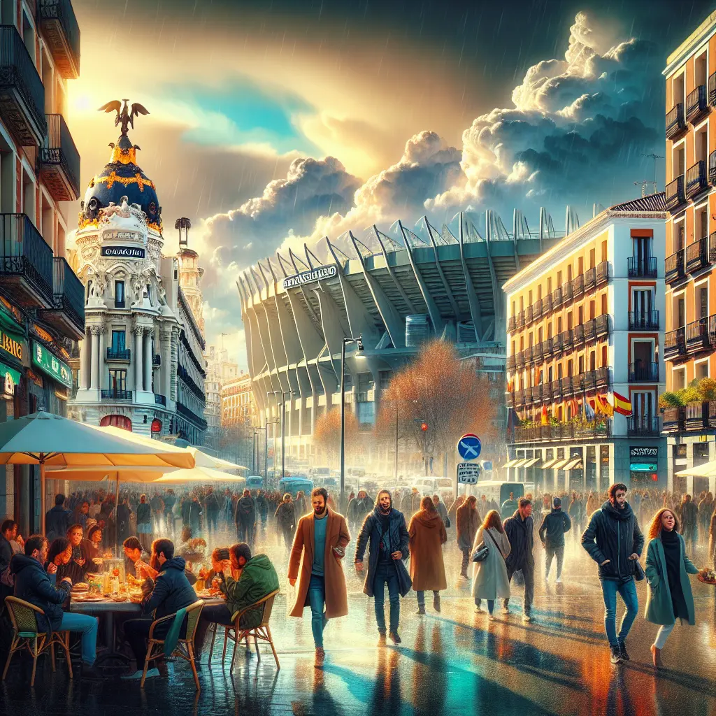 Hvordan er vejret i Madrid i uge 8?